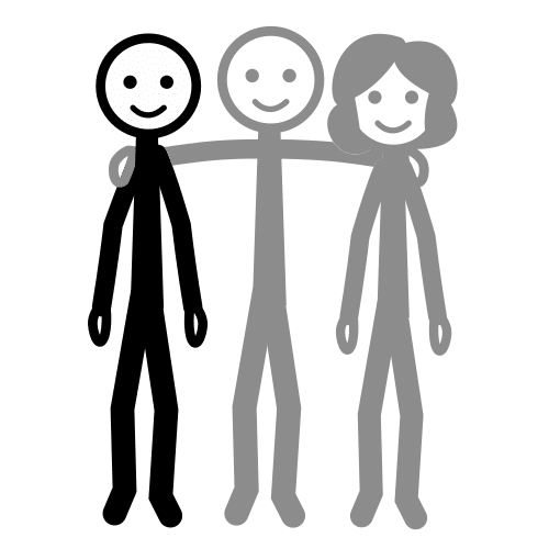 Pictograma ARASAAC de amigos